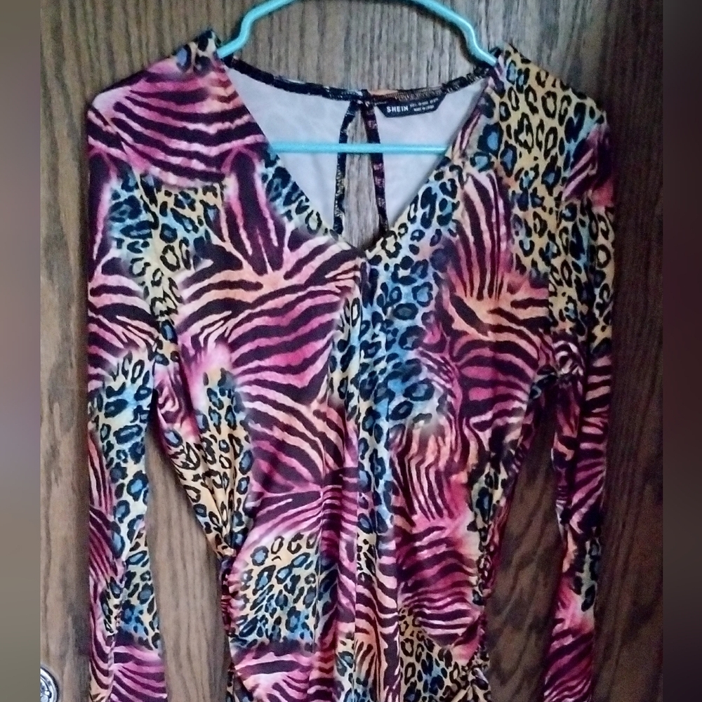 Bodycon Zebra And Leopard Print Party Dress